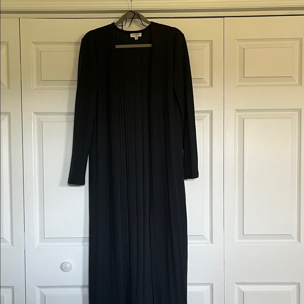 Umgee Grey Long Sleeve Maxi Cardigan sweater